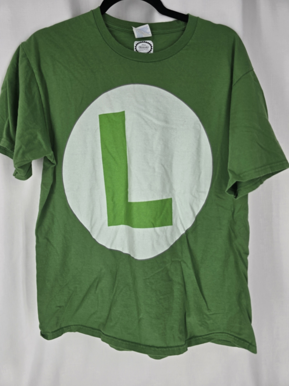Nintendo Green Luigi 'L' Logo Short Sleeve Tee